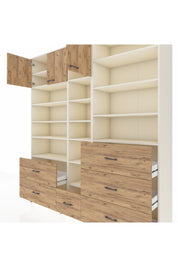 Hyperion Dolap 17 Raflı 6 Çekmeceli 3 Kapaklı 220x44x243 Aytaşı-Çam/Çam