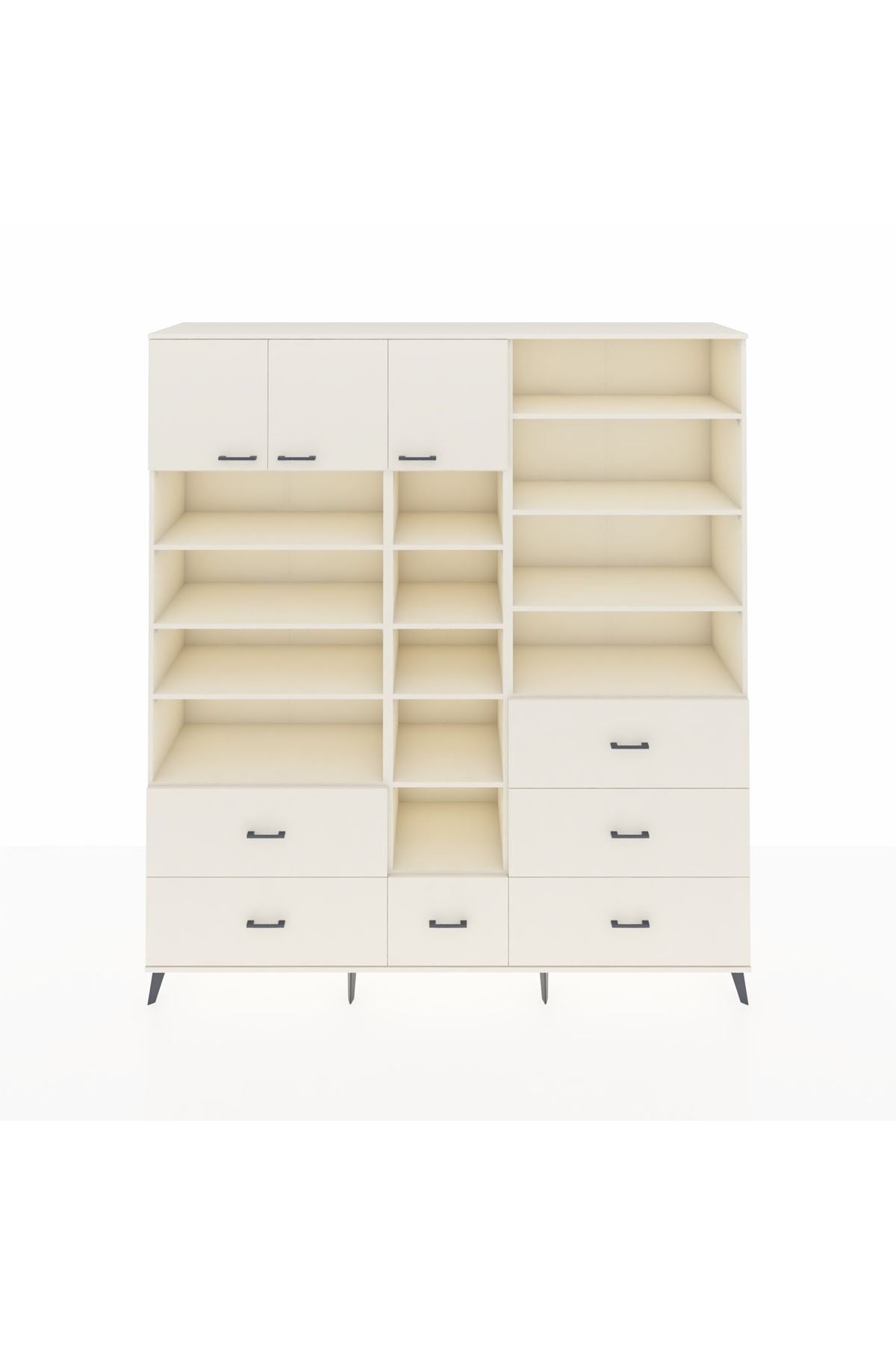 Hyperion Dolap 17 Raflı 6 Çekmeceli 3 Kapaklı 220x44x243 Aytaşı-Aytaşı/Aytaşı