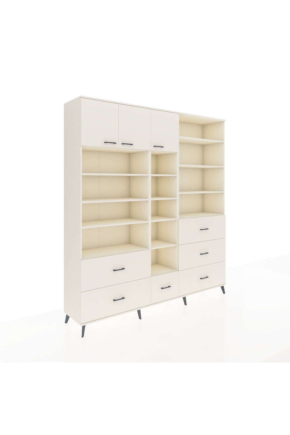 Hyperion Dolap 17 Raflı 6 Çekmeceli 3 Kapaklı 220x44x243 Aytaşı-Aytaşı/Aytaşı