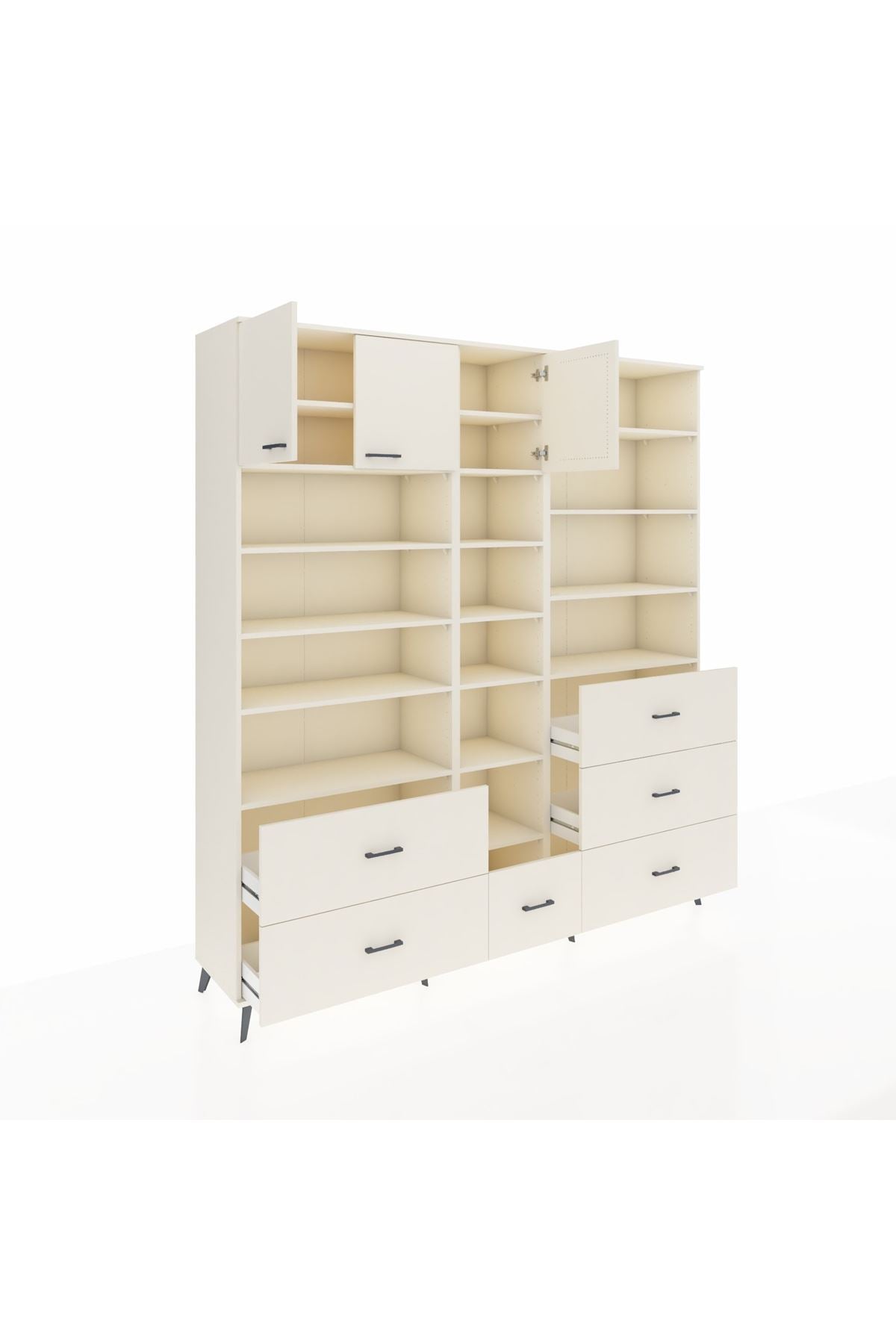 Hyperion Dolap 17 Raflı 6 Çekmeceli 3 Kapaklı 220x44x243 Aytaşı-Aytaşı/Aytaşı