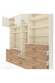 Hyperion Dolap 17 Raflı 6 Çekmeceli 3 Kapaklı 220x44x243 Aytaşı-Aytaşı/Çam