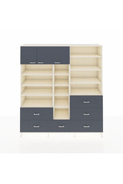 Hyperion Dolap 17 Raflı 6 Çekmeceli 3 Kapaklı 220x44x243 Aytaşı-Antrasit/Antrasit