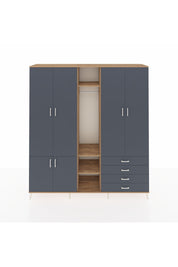 Hyperion Dolap 14 Raflı 4 Çekmeceli Tek Askılı 220x44x243 - S553M022V26B