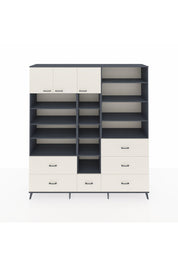 Hyperion Dolap 17 Raflı 6 Çekmeceli 3 Kapaklı 220x44x243 Antrasit-Aytaşı/Aytaşı