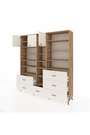 Hyperion Dolap 17 Raflı 6 Çekmeceli 3 Kapaklı 220x44x243 Çam-Aytaşı/Aytaşı