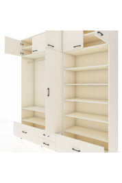 Hyperion Dolap 18 Raflı 4 Çekmeceli Tek Askılı 220x44x243 Aytaşı-Aytaşı/Aytaşı