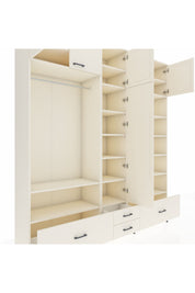 Hyperion Dolap 18 Raflı 4 Çekmeceli Tek Askılı 220x44x243 Aytaşı-Aytaşı/Aytaşı