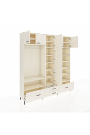 Hyperion Dolap 18 Raflı 4 Çekmeceli Tek Askılı 220x44x243 Aytaşı-Aytaşı/Aytaşı