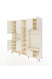 Hyperion Dolap 18 Raflı 8 Kapaklı Tek Askılı 220x44x243 Aytaşı-Aytaşı/Aytaşı