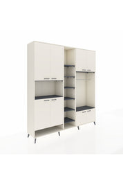 Hyperion Dolap 18 Raflı 8 Kapaklı Tek Askılı 220x44x243 Aytaşı-Aytaşı/Antrasit