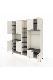 Hyperion Dolap 18 Raflı 8 Kapaklı Tek Askılı 220x44x243 Aytaşı-Aytaşı/Antrasit