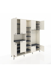 Hyperion Dolap 18 Raflı 8 Kapaklı Tek Askılı 220x44x243 Aytaşı-Aytaşı/Antrasit