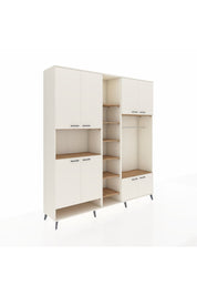 Hyperion Dolap 18 Raflı 8 Kapaklı Tek Askılı 220x44x243 Aytaşı-Aytaşı/Çam