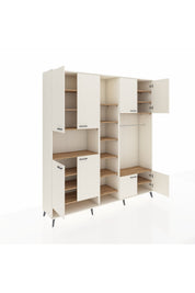 Hyperion Dolap 18 Raflı 8 Kapaklı Tek Askılı 220x44x243 Aytaşı-Aytaşı/Çam