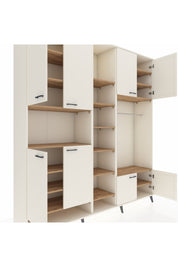 Hyperion Dolap 18 Raflı 8 Kapaklı Tek Askılı 220x44x243 Aytaşı-Aytaşı/Çam