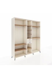 Hyperion Dolap 10 Raflı 2 Çekmeceli 3 Askılı 220x44x243 Aytaşı-Çam/Aytaşı