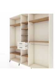 Hyperion Dolap 10 Raflı 2 Çekmeceli 3 Askılı 220x44x243 Aytaşı-Çam/Aytaşı