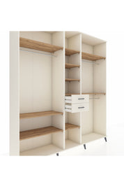 Hyperion Dolap 10 Raflı 2 Çekmeceli 3 Askılı 220x44x243 Aytaşı-Çam/Aytaşı