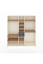 Hyperion Dolap 10 Raflı 2 Çekmeceli 3 Askılı 220x44x243 Aytaşı-Çam/Antrasit