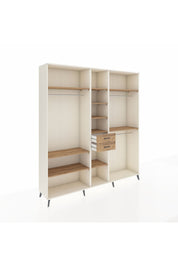 Hyperion Dolap 10 Raflı 2 Çekmeceli 3 Askılı 220x44x243 Aytaşı-Çam/Çam