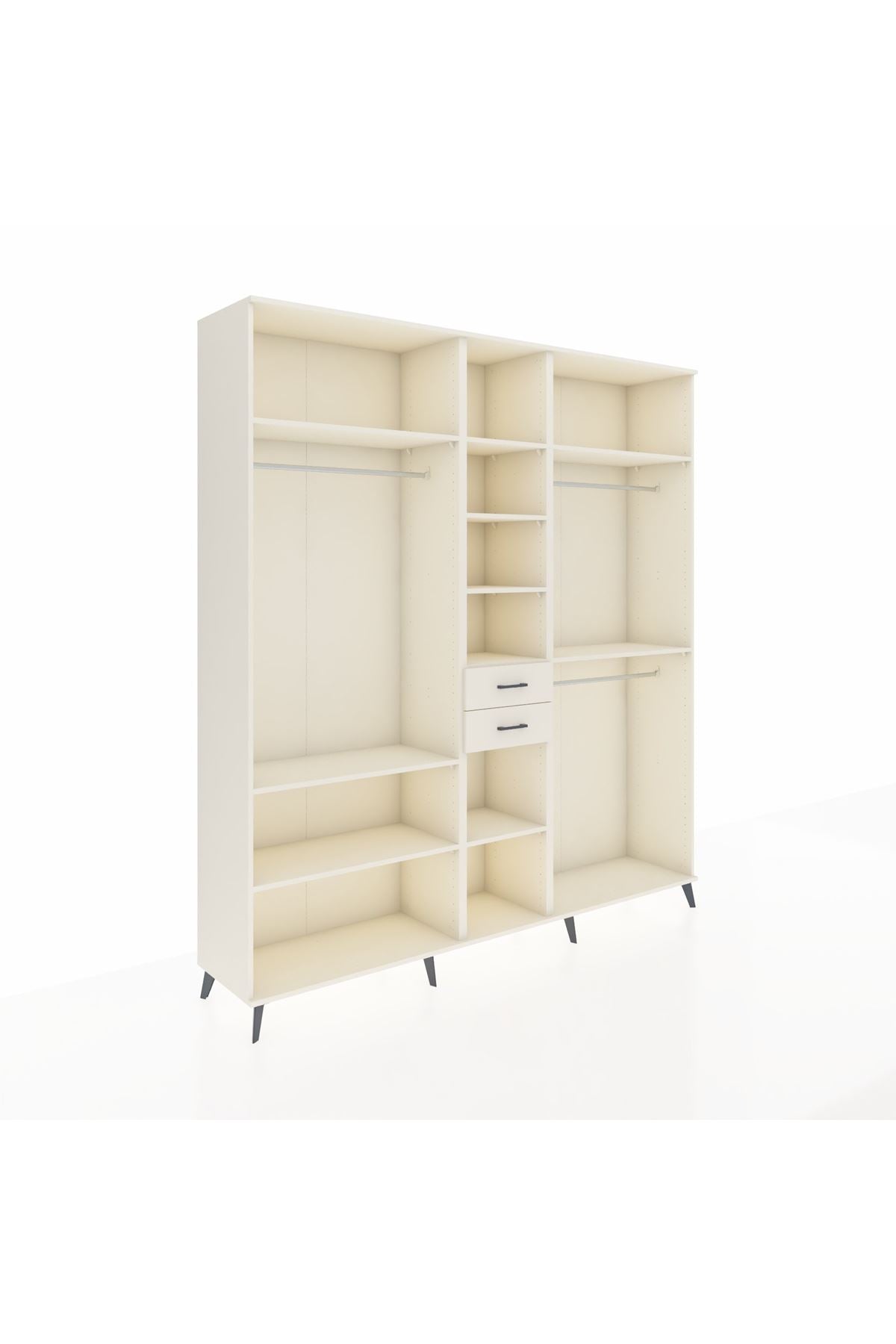 Hyperion Dolap 10 Raflı 2 Çekmeceli 3 Askılı 220x44x243 Aytaşı-Aytaşı/Aytaşı