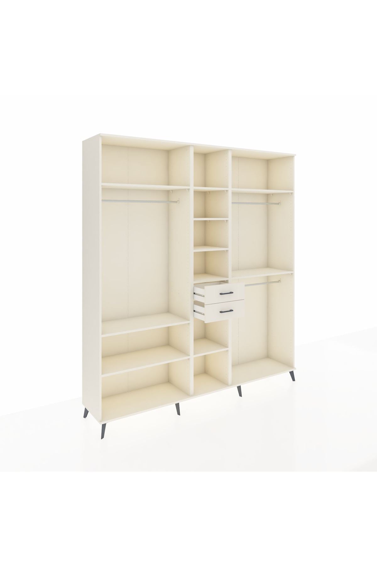 Hyperion Dolap 10 Raflı 2 Çekmeceli 3 Askılı 220x44x243 Aytaşı-Aytaşı/Aytaşı