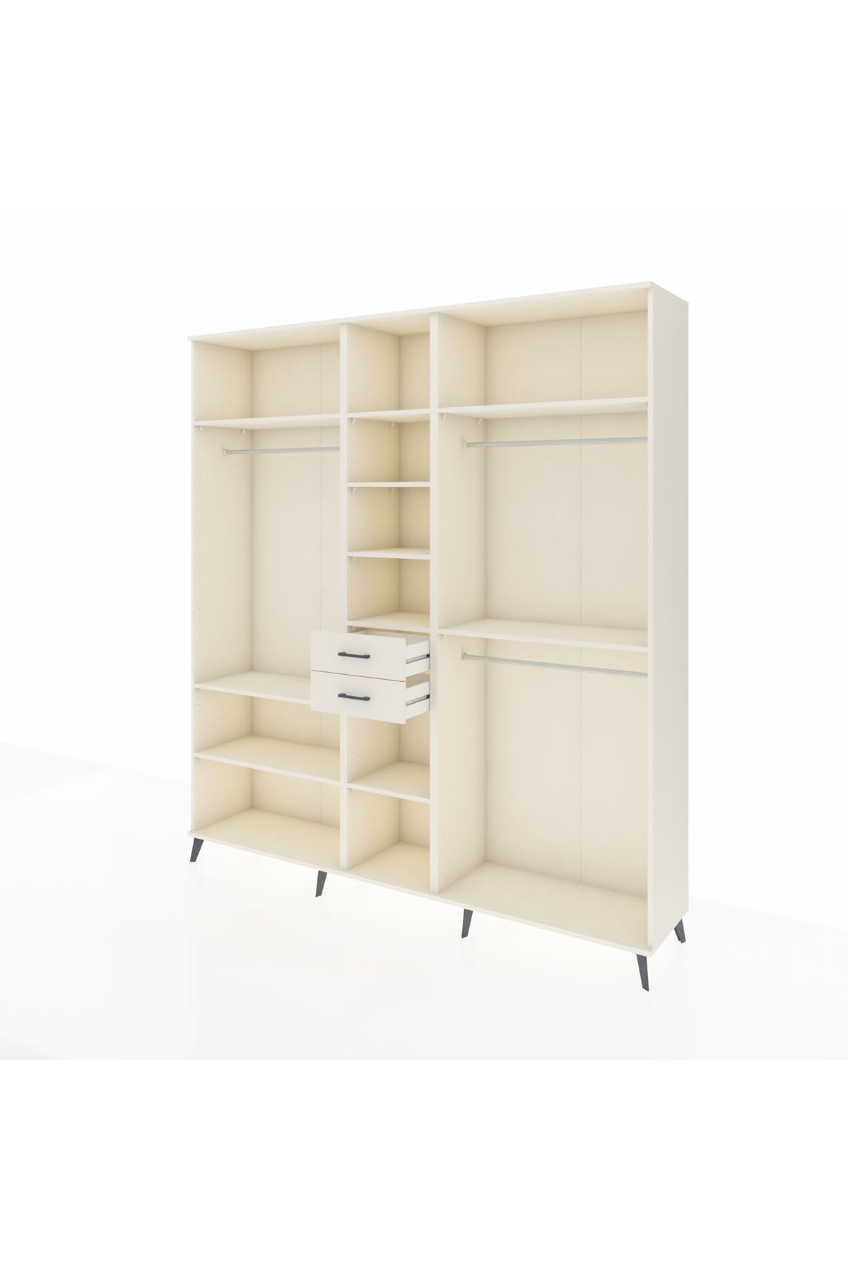 Hyperion Dolap 10 Raflı 2 Çekmeceli 3 Askılı 220x44x243 Aytaşı-Aytaşı/Aytaşı