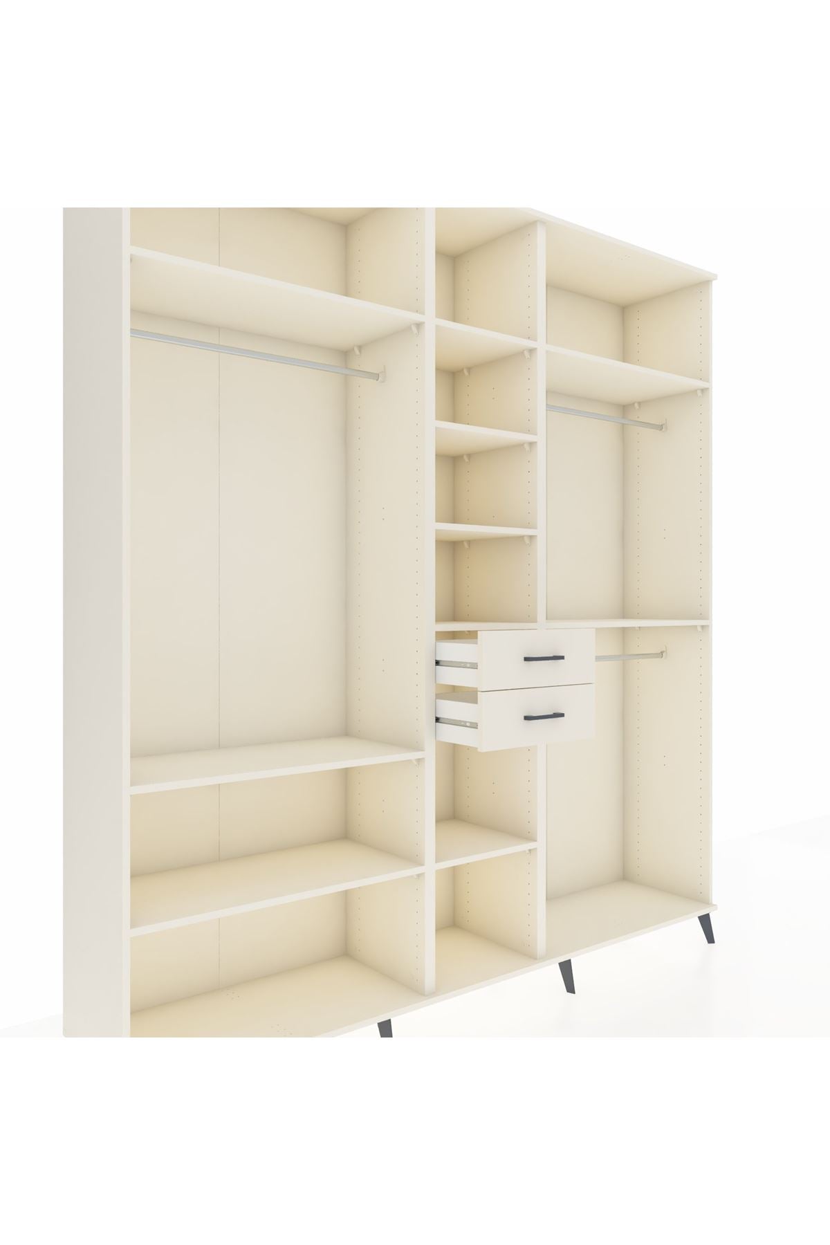 Hyperion Dolap 10 Raflı 2 Çekmeceli 3 Askılı 220x44x243 Aytaşı-Aytaşı/Aytaşı