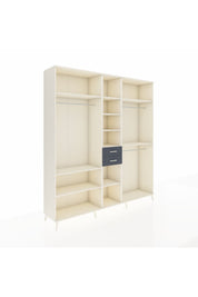 Hyperion Dolap 10 Raflı 2 Çekmeceli 3 Askılı 220x44x243 Aytaşı-Aytaşı/Antrasit