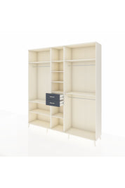 Hyperion Dolap 10 Raflı 2 Çekmeceli 3 Askılı 220x44x243 Aytaşı-Aytaşı/Antrasit