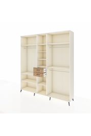 Hyperion Dolap 10 Raflı 2 Çekmeceli 3 Askılı 220x44x243 Aytaşı-Aytaşı/Çam