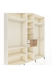 Hyperion Dolap 10 Raflı 2 Çekmeceli 3 Askılı 220x44x243 Aytaşı-Aytaşı/Çam