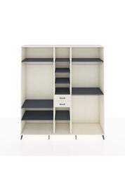 Hyperion Dolap 10 Raflı 2 Çekmeceli 3 Askılı 220x44x243 Aytaşı-Antrasit/Aytaşı