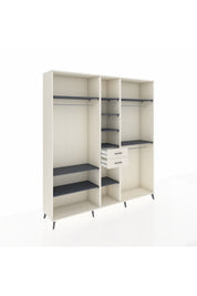 Hyperion Dolap 10 Raflı 2 Çekmeceli 3 Askılı 220x44x243 Aytaşı-Antrasit/Aytaşı