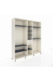 Hyperion Dolap 10 Raflı 2 Çekmeceli 3 Askılı 220x44x243 Aytaşı-Antrasit/Aytaşı