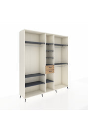 Hyperion Dolap 10 Raflı 2 Çekmeceli 3 Askılı 220x44x243 Aytaşı-Antrasit/Çam