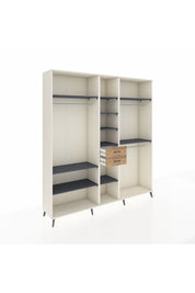 Hyperion Dolap 10 Raflı 2 Çekmeceli 3 Askılı 220x44x243 Aytaşı-Antrasit/Çam