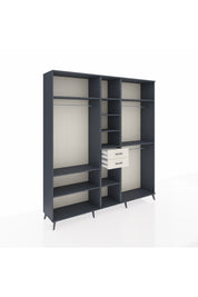 Hyperion Dolap 10 Raflı 2 Çekmeceli 3 Askılı 220x44x243 Antrasit-Antrasit/Aytaşı