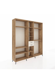 Hyperion Dolap 10 Raflı 2 Çekmeceli 3 Askılı 220x44x243 Çam-Çam/Aytaşı