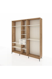 Hyperion Dolap 10 Raflı 2 Çekmeceli 3 Askılı 220x44x243 Çam-Aytaşı/Aytaşı