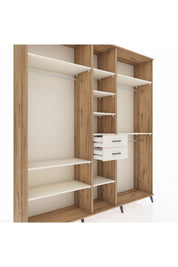 Hyperion Dolap 10 Raflı 2 Çekmeceli 3 Askılı 220x44x243 Çam-Aytaşı/Aytaşı