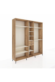 Hyperion Dolap 10 Raflı 2 Çekmeceli 3 Askılı 220x44x243 Çam-Aytaşı/Çam