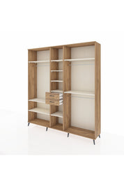 Hyperion Dolap 10 Raflı 2 Çekmeceli 3 Askılı 220x44x243 Çam-Aytaşı/Çam
