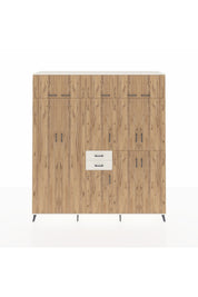 Hyperion Dolap 10 Raflı 2 Çekmeceli 3 Askılı 220x44x243 Aytaşı-Çam/Aytaşı