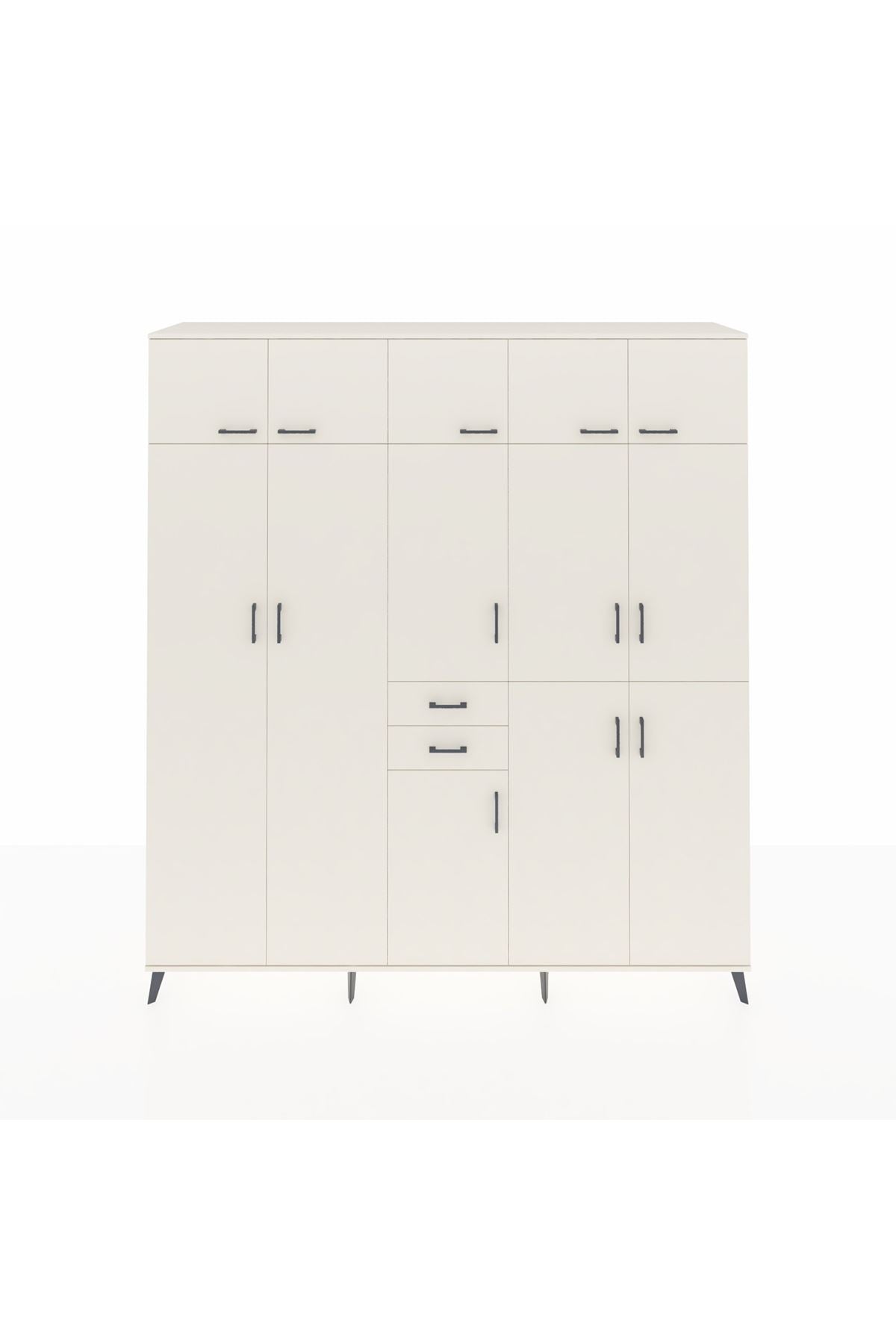 Hyperion Dolap 10 Raflı 2 Çekmeceli 3 Askılı 220x44x243 Aytaşı-Aytaşı/Aytaşı