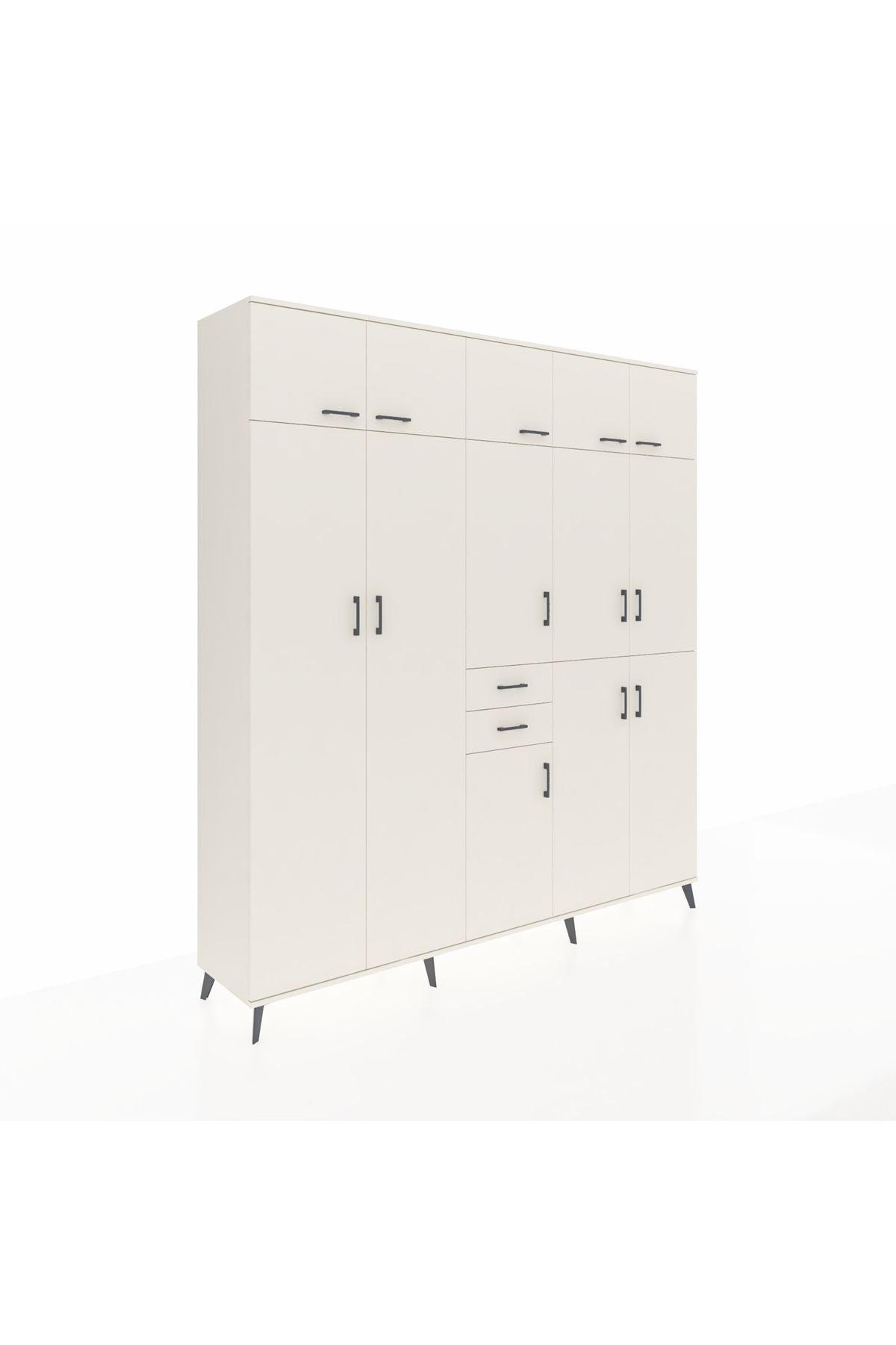 Hyperion Dolap 10 Raflı 2 Çekmeceli 3 Askılı 220x44x243 Aytaşı-Aytaşı/Aytaşı