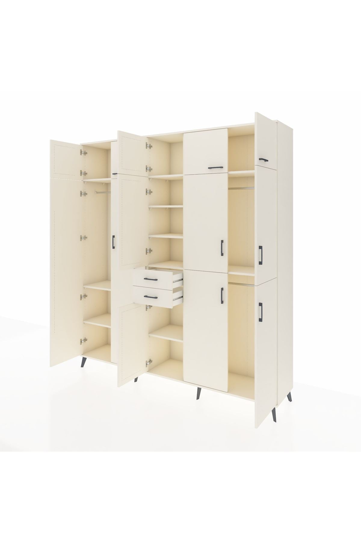 Hyperion Dolap 10 Raflı 2 Çekmeceli 3 Askılı 220x44x243 Aytaşı-Aytaşı/Aytaşı