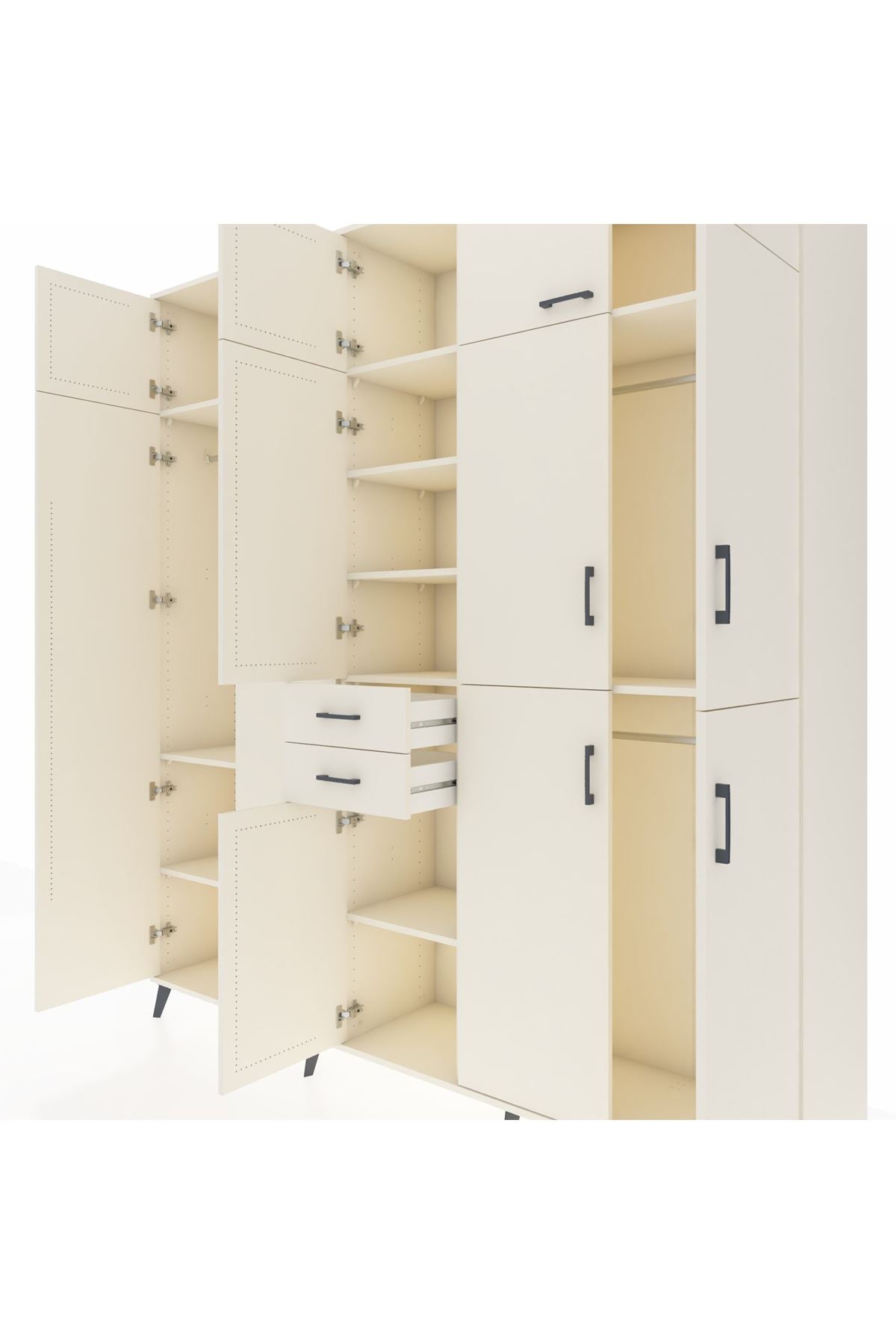 Hyperion Dolap 10 Raflı 2 Çekmeceli 3 Askılı 220x44x243 Aytaşı-Aytaşı/Aytaşı