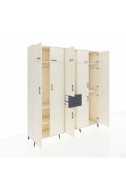 Hyperion Dolap 10 Raflı 2 Çekmeceli 3 Askılı 220x44x243 Aytaşı-Aytaşı/Antrasit