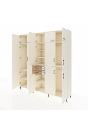 Hyperion Dolap 10 Raflı 2 Çekmeceli 3 Askılı 220x44x243 Aytaşı-Aytaşı/Çam